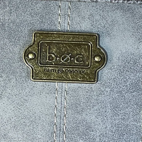 BOC Born Concept Gray Crossbody Shoulder Bag Braided Detail - Picture 3 of 9